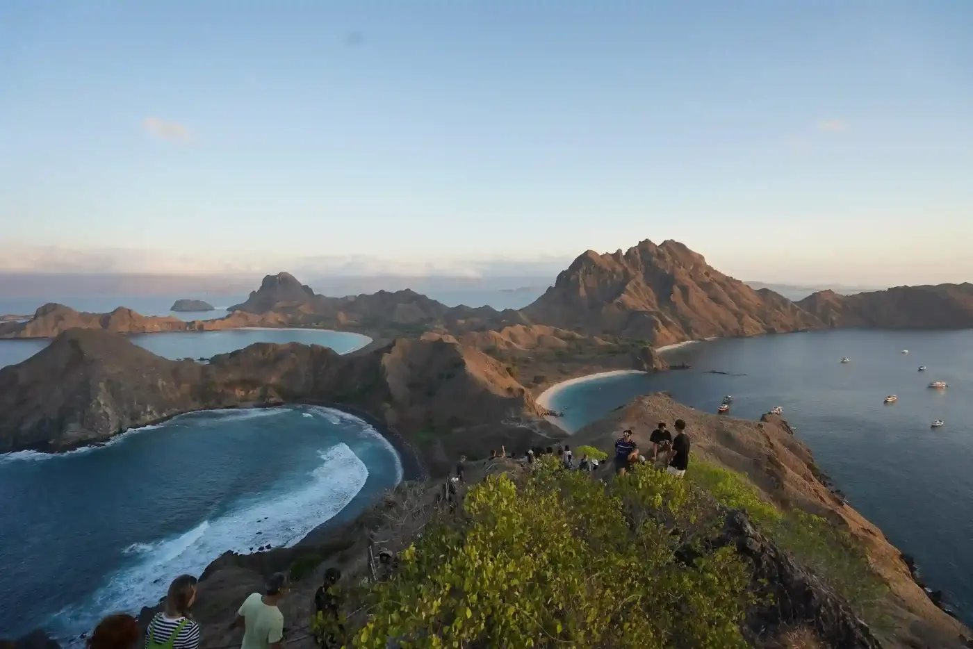 Padar Island viewpoint over three bays